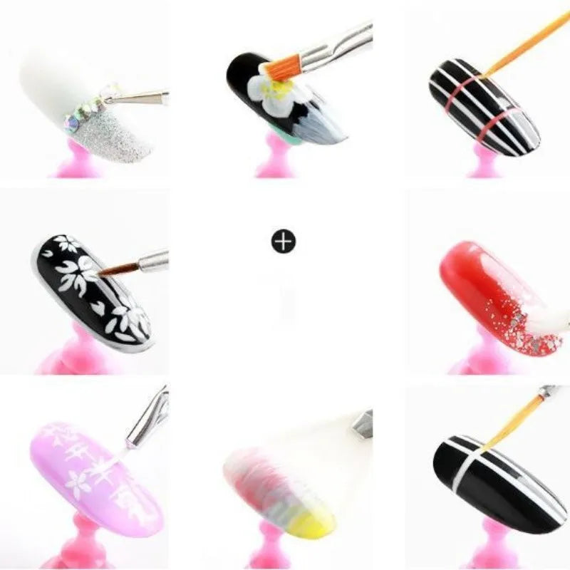 Kit 15 Pincéis Nail Art Professional