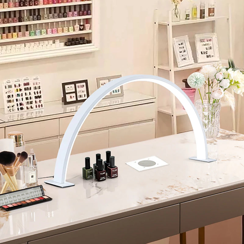 Luminária LED  contemporânea em formato de arco para manicure